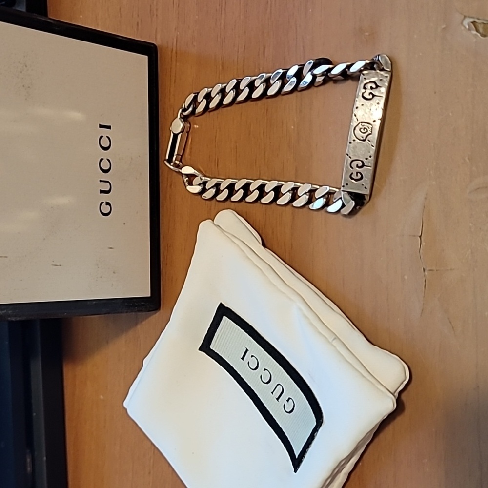 Gucci ghost Chain bracelet in silver